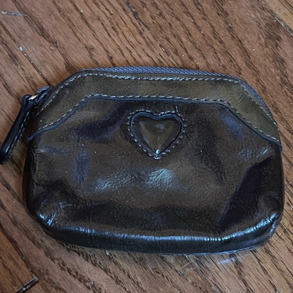 Brighton Handbags - Brighton Coin Purse Black  Leather Zipper Bag